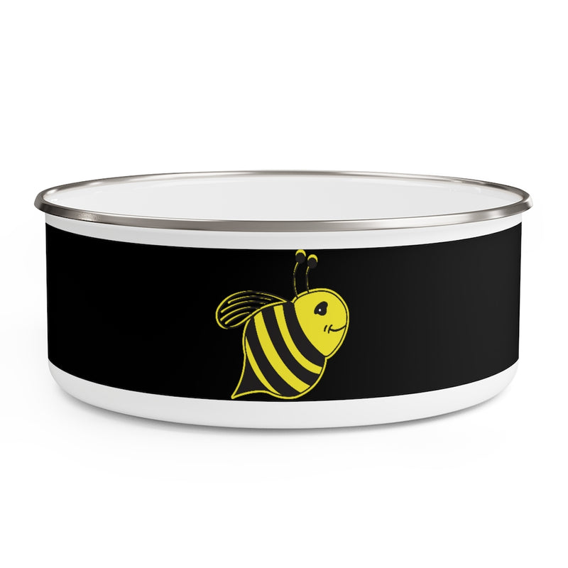 Black - Enamel Bowl - Bee
