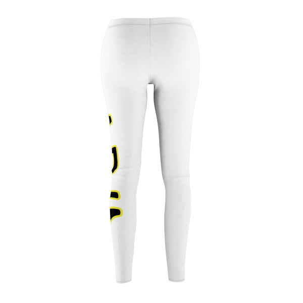 Women's Cut & Sew Casual Leggings - JBH Black & Yellow