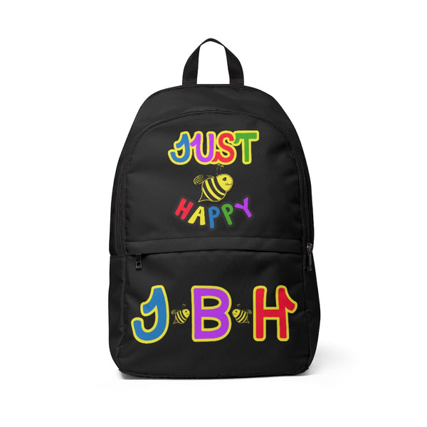 Black Unisex Fabric Backpack - JBH Multicolor