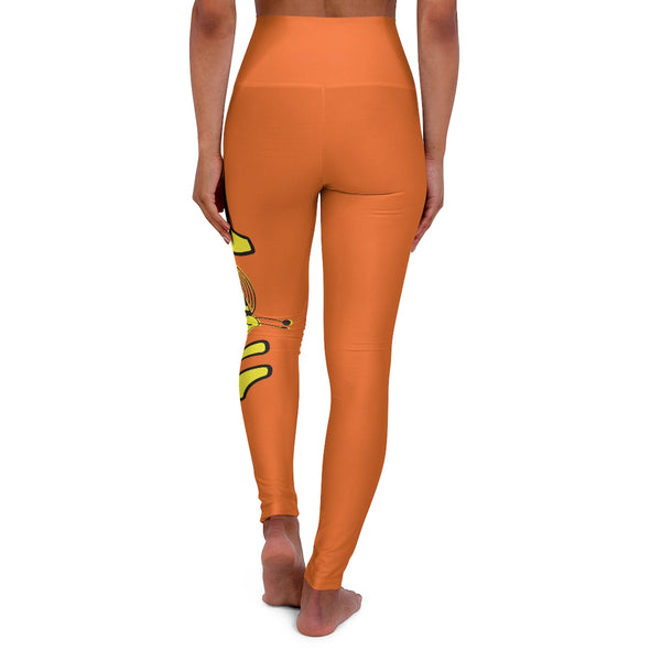 High Waisted Yoga Leggings - JBH Yellow Bee