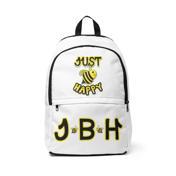White Unisex Fabric Backpack - JBH Original
