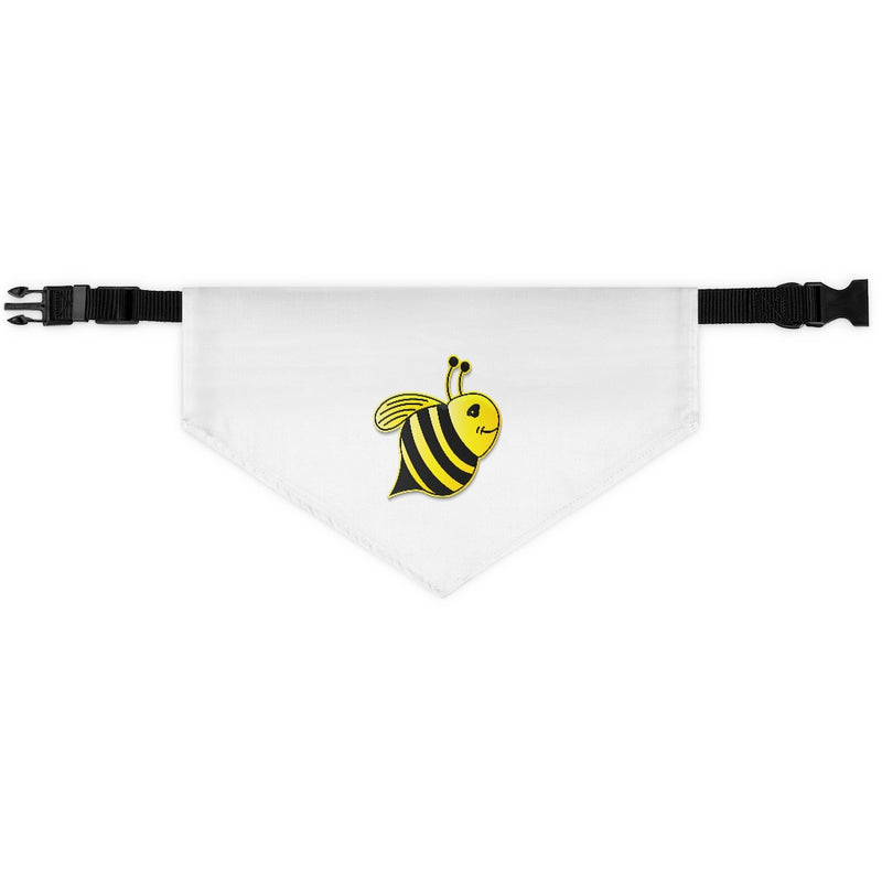 Pet Bandana Collar - Bee (White)