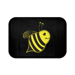 Black Bath Mat - Bee