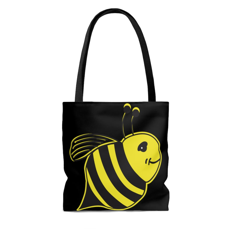 Black - AOP Tote Bag  - Bee