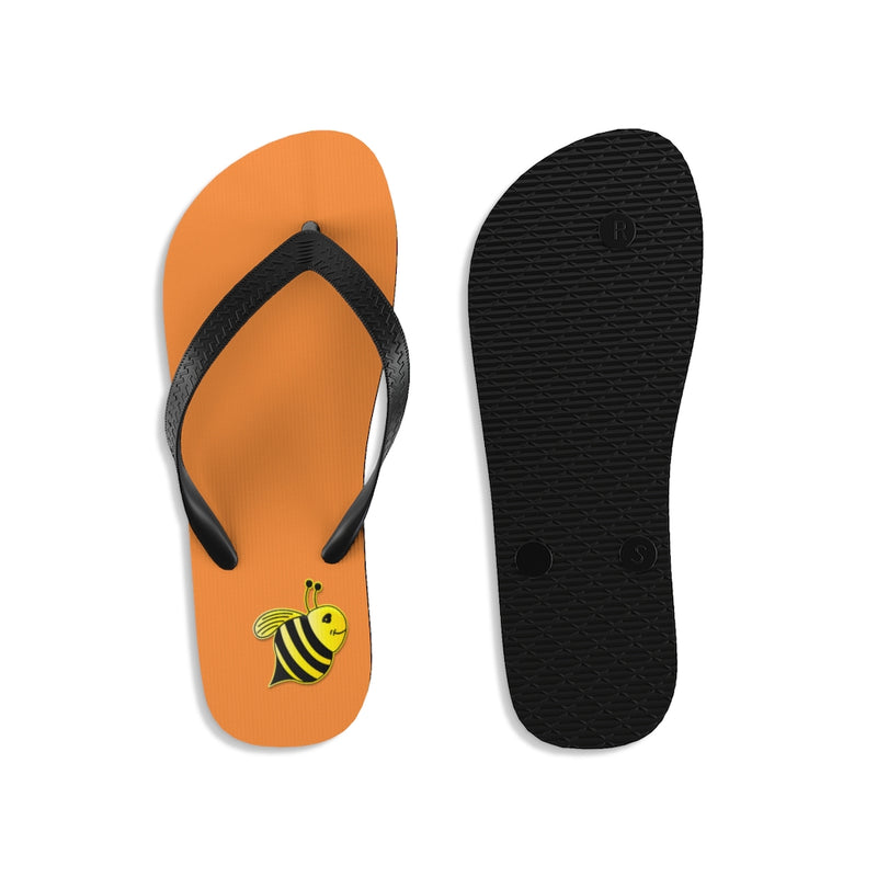 Unisex Flip-Flops - Bee (Orange)