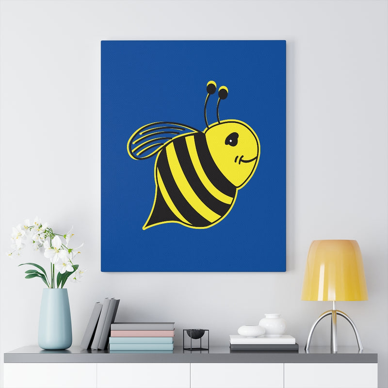 Blue Canvas Gallery Wraps - Bee