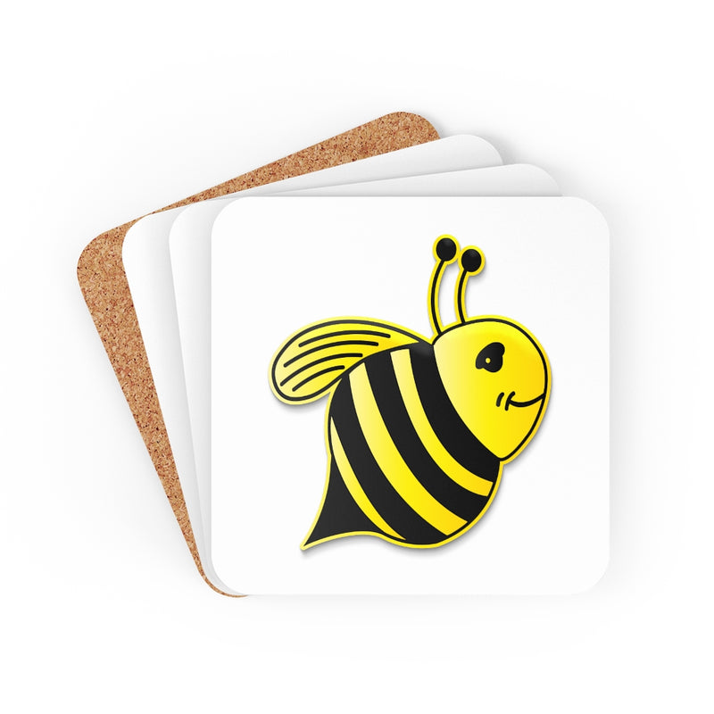 Cork Back Coaster - Bee