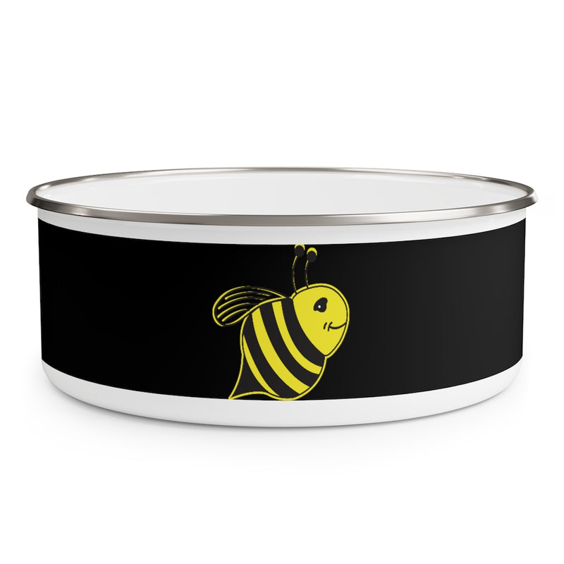 Black - Enamel Bowl - Bee