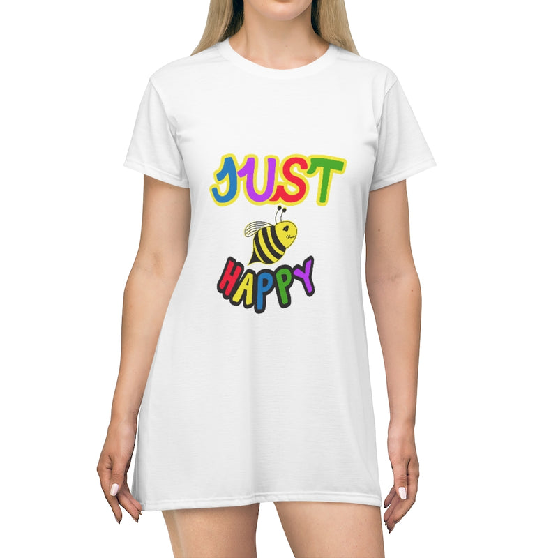 All Over Print T-Shirt Dress - JBH Multicolor (White)