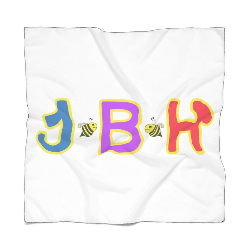 White Poly Scarf - JBH Multicolor